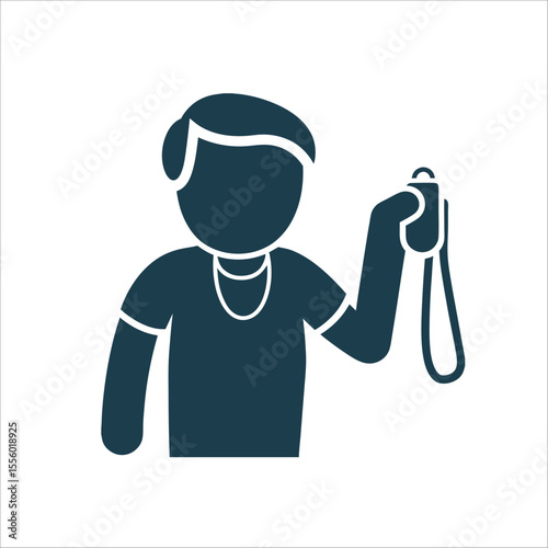 Swim Coach Icon with Whistle Illustration Swim Coach Whistle Clean no detail