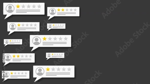 Customer Reviews with a lot of negative and bad comments and reviews with low stars. alpha channel