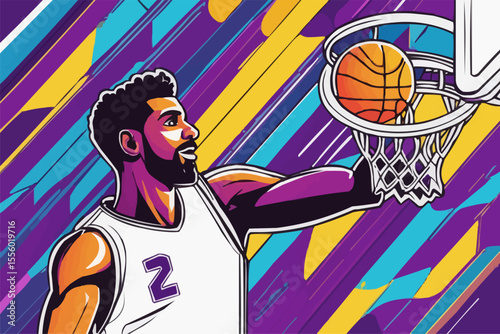 a man playing basketball
