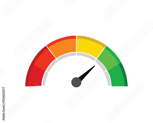  Colorful Speedometer Icon – Visual Indicator of Measurement and Performance