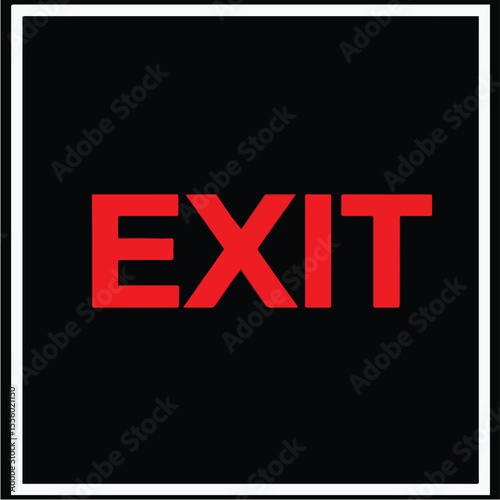 emergency exit sign vector 