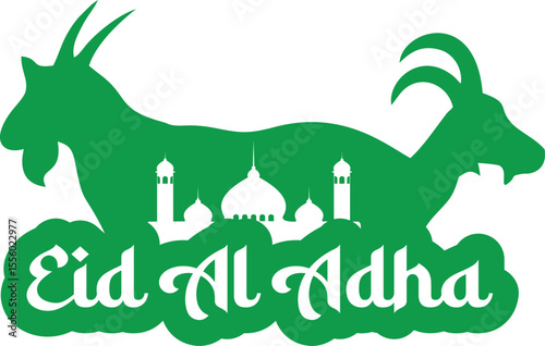 Illustration of Eid al-Fitr and Eid al-Adha icons, various sacrificial animals with transparent backgrounds as per design needs
