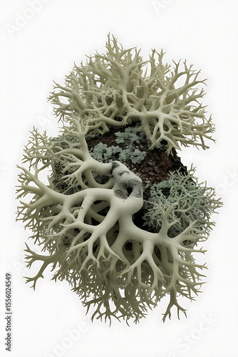 Intricate, branching lichen, delicate and surreal.
