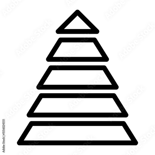 pyramid chart line icon