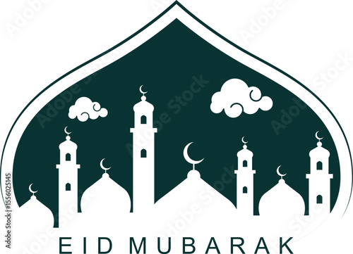 Illustration of Eid al-Fitr and Eid al-Adha icons, various sacrificial animals with transparent backgrounds as per design needs