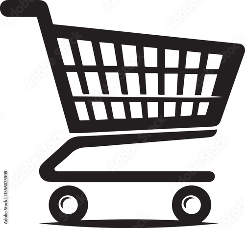 black shopping cart silhouette vector, shopping cart logo vector illustration, shopping cart silhouette vector design