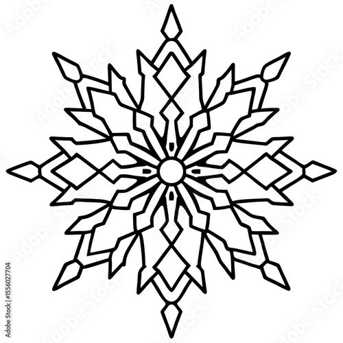 Snowflake Mandala icon vector