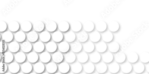 White tiles wall. round marble textures, ball tiles. Top view pavement circle block white texture with seamless patterns floor background. Air Bubble wrap texture background. Textured Background.