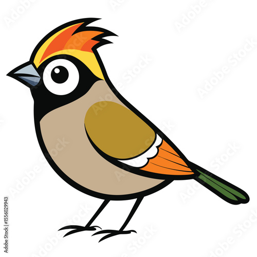 vector illustration of a cartoon bird