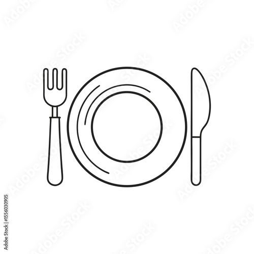 Fork plate knife cutlery eating