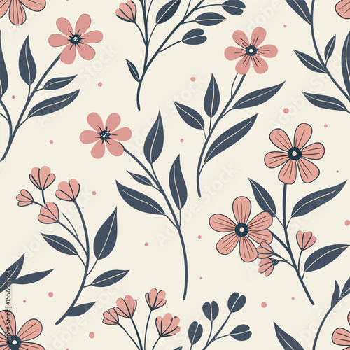 Seamless vector wallpaper pattern of flowers. Roses for partition background.