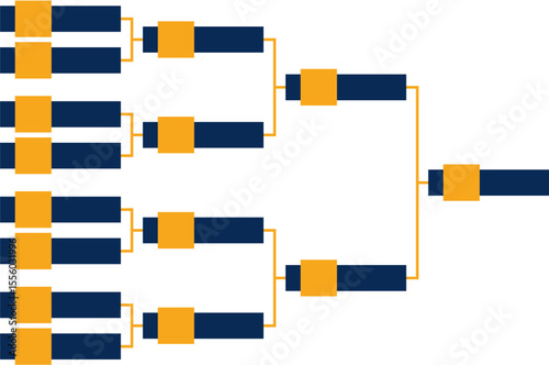 Single Side Championship Bracket – 8 Team Elimination Layout