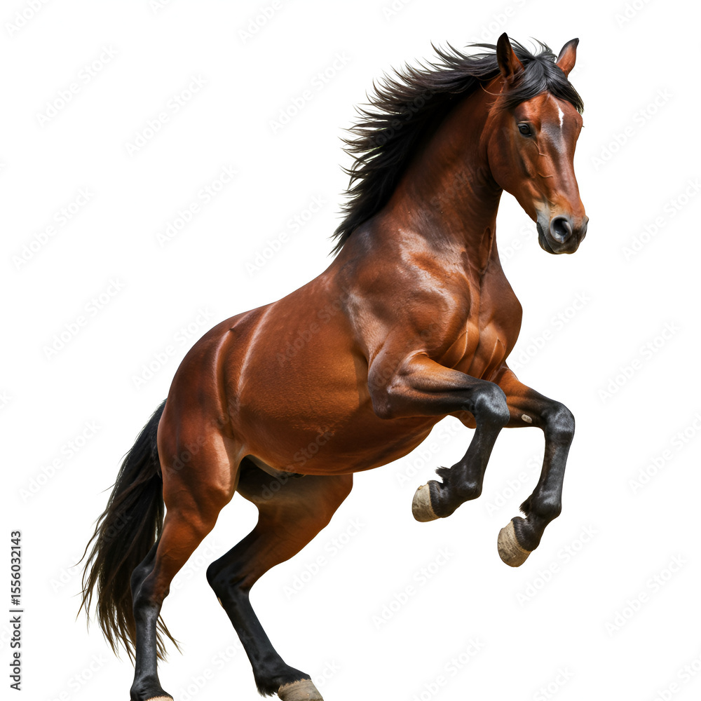 Obraz premium horse running isolated on white