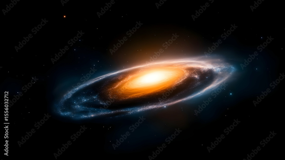 Fototapeta premium Sun shining on a planet and Earth floating together in deep space