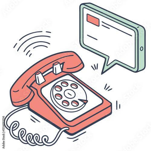 Popup Call Notification Vector
