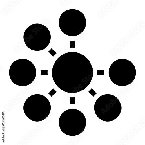mind map glyph icon