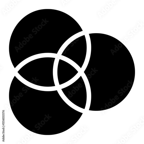 venn diagram glyph icon