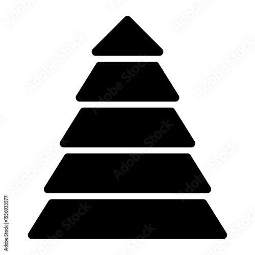 pyramid chart glyph icon