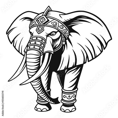 Regal Tusked Beast Vector
