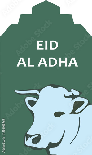 Illustration of Eid al-Fitr and Eid al-Adha icons, various sacrificial animals with transparent backgrounds as per design needs