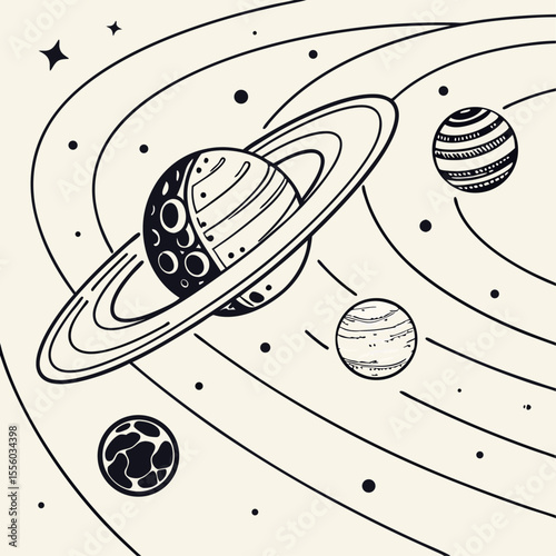 Cosmic Space Map Vector
