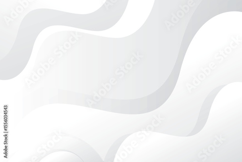 Abstract white background with flowing wavy lines and subtle grey shades