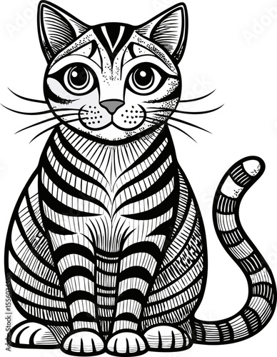 black and white cat