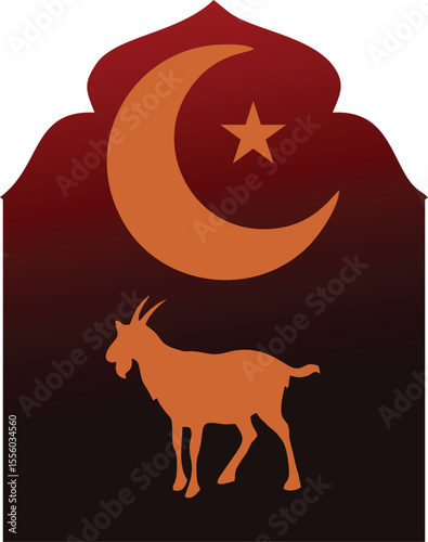 Illustration of Eid al-Fitr and Eid al-Adha icons, various sacrificial animals with transparent backgrounds as per design needs