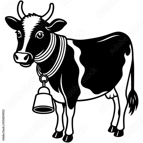 cow on a white background