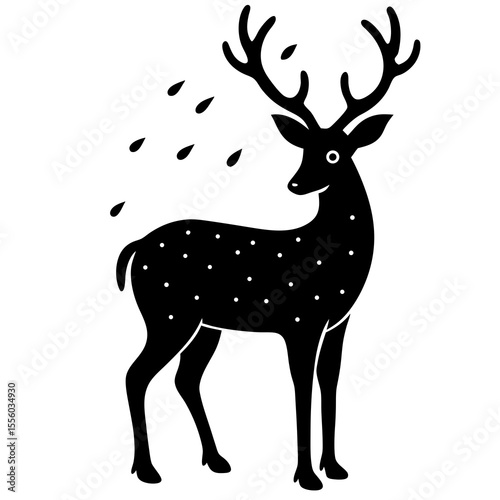 deer silhouette vector illustration
