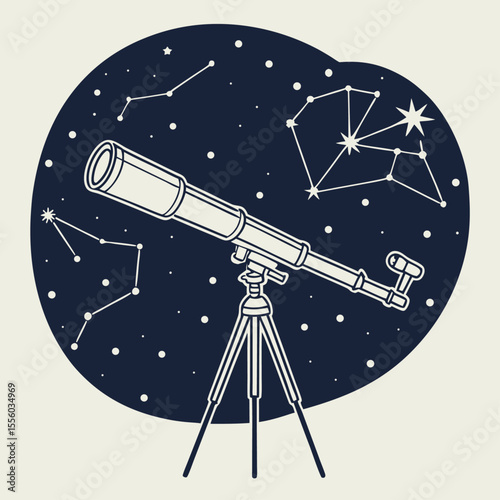 Night Sky Exploration Vector
