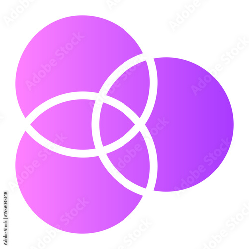 venn diagram gradient icon