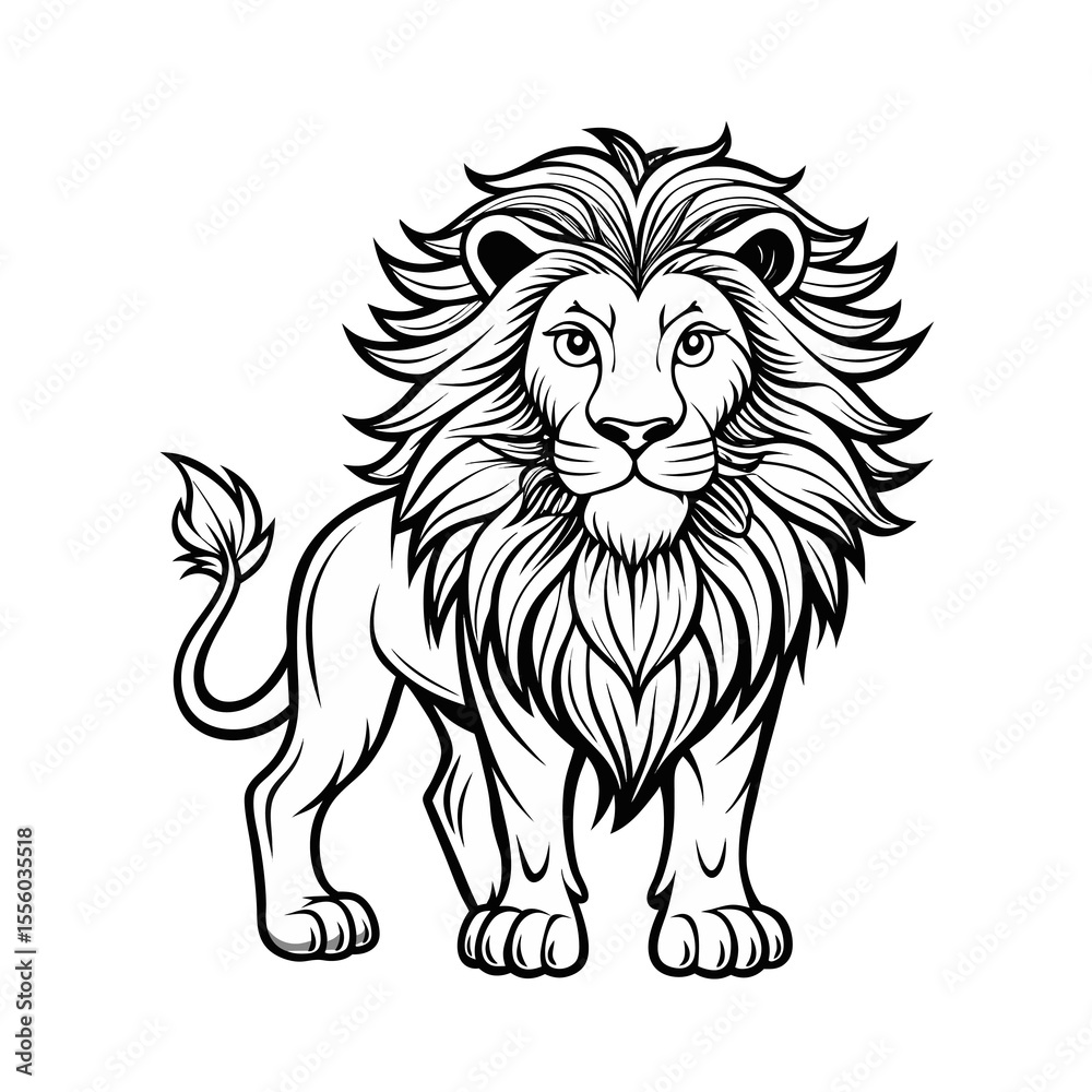 Obraz premium lion vector illustration