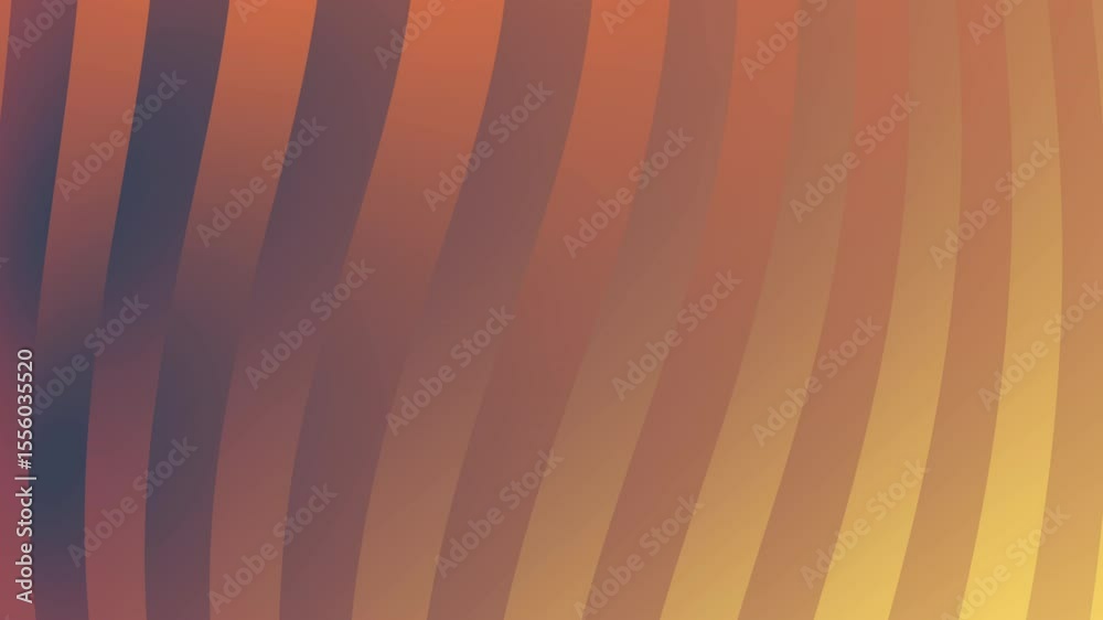 Padrão Abstrato de Linhas Curvas e Degradê de Cores Quentes