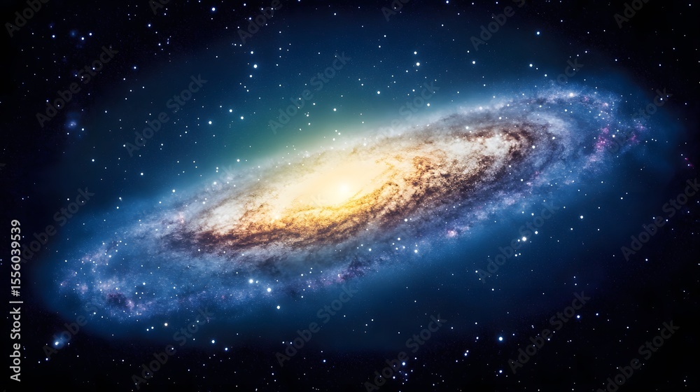 Fototapeta premium Stunning Spiral Galaxy in Deep Space Cosmic Nebula
