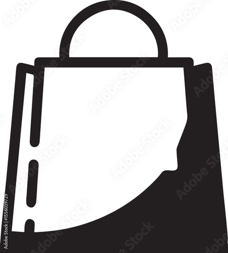 Shopping bag icon. Carry and packaging concept.