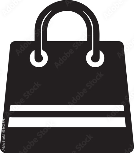 Shopping bag icon. Carry and packaging concept.