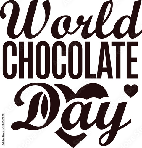 Silky Chocolate Letters Spell Happy Chocolate Day