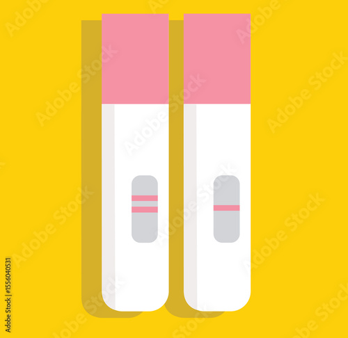 illustration of pregnancy tests. Positive and negative pregnancy tests