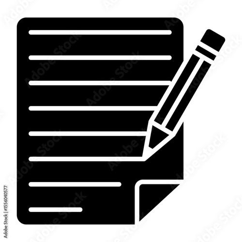 Trendy design icon of paper writing