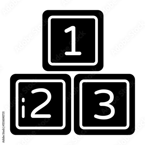 Editable design vector of counting blocks