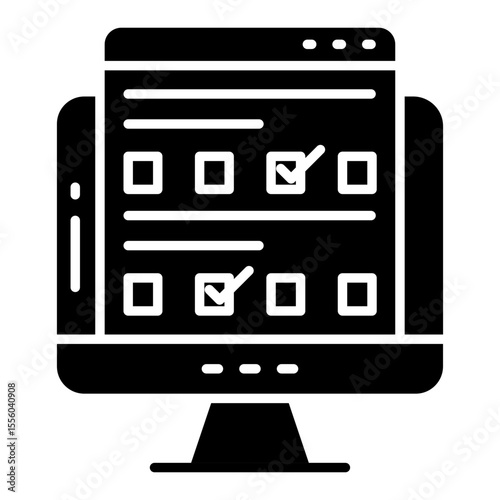 Modern design icon of online test