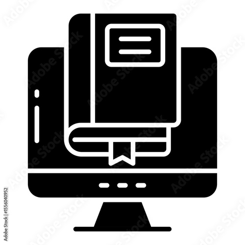 Trendy design icon of online book