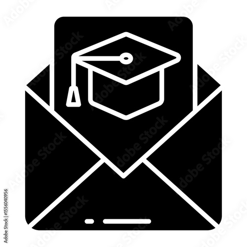 Editable design icon of educational mail