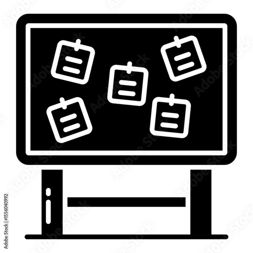 Trendy design icon of noticeboard