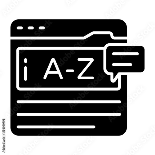 A unique design icon of online dictionary