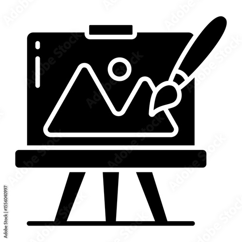 Vector design of painting, solid icon