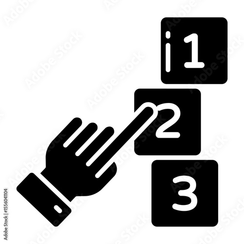 Editable design vector of counting blocks