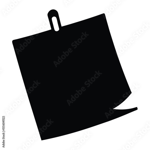  a silhouette of a sticky note, also commonly known as a Post-it note