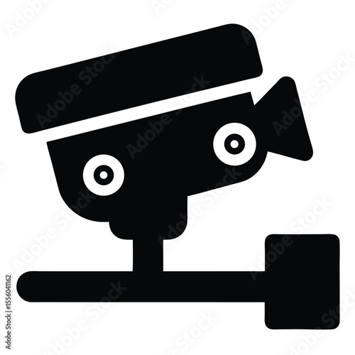  a silhouette of a security camera, commonly known as a CCTV (Closed-Circuit Television) camera. 
